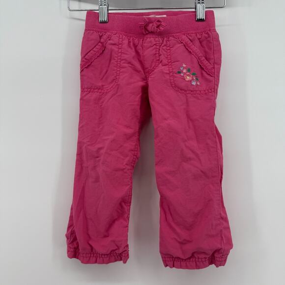 OshKosh B'gosh Other - OshKosh Y2K Toddler 2T Girls Pink Cotton Embroidered Heart Pants Pull On
